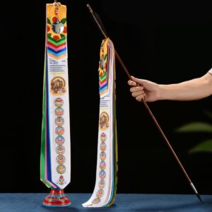 Buddha Stones Tibetan Eight Auspicious Symbols Lucky Arrow Home Decoration Prayer Flag TIBETAN PRAYER FLAGS buddhastoneshop Lucky Arrow