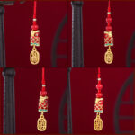 Buddha Stones Koi Fish Cinnabar Attracting Wealth Wish Ruyi Charm Luck Phone Hanging Decoration Phone Hanging Decoration BS 31