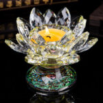 Buddha Stones Tibetan Lotus Candlestick Ornament Decoration BS 4