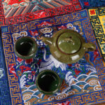 Buddha Stones Crane Phoenix Dragon Kirin Embroidered Cup Mat Pad Tea Cup Coaster Square Kung Fu Tea Mat Tea Mat BS 2