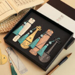 Buddha Stones Classical Musical Instruments Pipa Guzheng Guqin Ruan Metal Bookmarks Tassel With Gift Box Bookmarks BS main