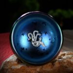 Buddha Stones Lotus Dragon Phoenix Koi Fish Peacock Chinese Jianzhan Inlaid Silver Kiln Change Ceramic Teacup Kung Fu Tea Cup Jian Zhan Tea Cup BS Phoenix 8cm*6cm*150ml