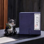 Buddha Stones Color Changing Small Cute Panda Bamboo Tea Pet Resin Home Figurine Decoration Decorations BS 1Pc Panda(Gift Box)