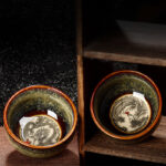 Buddha Stones Lotus Dragon Phoenix Koi Fish Chinese Jianzhan Ceramic Teacup Kung Fu Tea Cup 110ml Jian Zhan Tea Cup BS 14