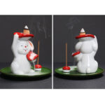 Year of the Rabbit Carrot Mushrooms Rabbit Ceramic Bunny Blessing Incense Burner (Extra 30% Off | USE CODE: FS30) Incense Burner BS 21