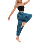 Buddha Stones Casual Loose Round Rose Pattern Harem Trousers Women's Yoga Pants Women's Harem Pants BS 4
