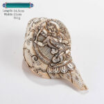 Buddha Stones Tibetan Handmade Engraved Shankha Buddha Avalokitesvara Conch Shell Wealth Decoration Decorations BS Manjushri 18.5*11cm