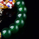 Buddha Stones Natural Green Agate Wrist Mala Success Charm Pocket Mala Car Decoration Wrist Mala&Decorations BS 8