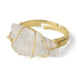 Natural Crystal Gemstone Amethyst Adjustable Ring (Extra 30% Off | USE CODE: FS30) Rings BS Clear Crystal