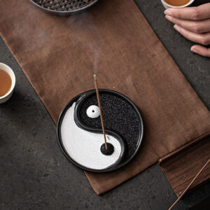 Buddha Stones Yin Yang Zen Balance Incense Holder Incense Burner BS Ceramic