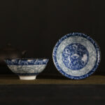 Buddha Stones Flowers Fu Character Mountains Lotus Cherry Blossoms Ceramic Teacup Kung Fu Tea Cup Cup BS Blue And White Porcelain 8.5cm*4cm*90ml