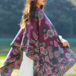 Buddha Stones Tibetan Flower Floral Leaves Pattern Design Shawl Cozy Travel Scarf Wrap Tibetan Shawl BS 12