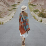 Tibetan Orange Shawl Warm Cloak Scarf Tibetan Shawl BS 2