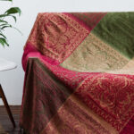 Buddha Stones Tibetan Multicolored Flower Pattern Hand-Dyed Blanket Blanket BS 1