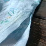 Buddha Stones Light Green Pink Flowers Green Leaves Frog-Button Long Sleeve Ramie Linen Jacket Shirt 15