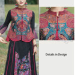 Buddha Stones Vintage Style Embroidery Flower Tang Suit Design Sleeveless Vest Waistcoat BS 25