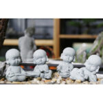 Buddha Stones Meditation Prayer Monk Buddha Statue Serenity Home Decoration Decorations BS 17