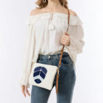 Buddha Stones Evil Eye Leaf Hamsa Canvas Crossbody Bag Shoulder Bag Handbag Crossbody Bag BS 13