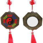 Buddha Stones Feng Shui Bagua Map Chinese Knotting Harmony Energy Map Mirror Bagua Map BS 15CM Bagua Map