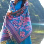 Buddha Stones Tibetan Flowers Leaves Pattern Design Shawl Cozy Travel Scarf Wrap Tibetan Shawl BS 13