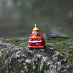 Buddha Stones Hand Painted Tibetan Lama Figures Carved Creative Home Office Car Decoration Ornament Desk Decoration BS Sutra Giving Lama