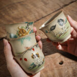 Buddha Stones 12 Chinese Zodiac Ceramic Teacup Kung Fu Tea Cup 130ml Cup BS 23