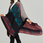 Buddha Stones Tibetan Shawl Diamond Pattern Winter Warm Cloak Scarf Tibetan Shawl BS 19