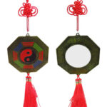 Buddha Stones Feng Shui Bagua Map Chinese Knotting Harmony Energy Map Mirror Bagua Map BS 13CM Bagua Map