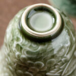 Buddha Stones Crane Pine Ceramic Teacup Kung Fu Tea Cup 80ml Cup BS 9