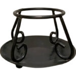 Buddha Stones Cast Iron Cauldron Prayer Altar Burning Holder Incense Sage Smudging Rituals Use Items Prayer Altar BS Black Stand 7*9.5*7.2cm