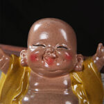 Buddha Stones Color Changing Laughing Buddha Resin Tea Pet Wealth Home Figurine Decoration Decorations BS 5