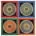 Buddha Stones Tibetan Handmade Thangka Painting Spiritual Blessing Blind Box Random Color Pattern Tibetan Thangka BS 21