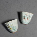Buddha Stones Loquat Dogwood Hawthorn Morning Glory Ceramic Teacup Kung Fu Tea Cup Cup BS 12