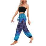 Buddha Stones Casual Loose Compass Pattern Harem Trousers Women's Yoga Pants Women's Harem Pants BS 6