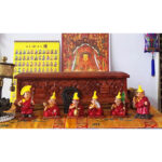 Buddha Stones Hand Painted Tibetan Lama Figures Carved Creative Home Office Car Decoration Ornament Desk Decoration BS 21