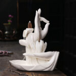 Buddha StonesTibetan Lotus Blessing Incense Burner Decoration Decoration BS 4