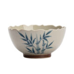 Buddha Stones Small Blue Bamboo Leaves Ceramic Teacup Kung Fu Tea Cup Bowl Cup BS 7