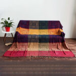 Buddha Stones Tibetan Floral Pattern Hand-Dyed Craftsman Blanket Blanket BS 1
