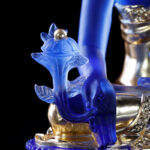 Buddha Stones Medicine Buddha Handmade Liuli Crystal Art Piece Compassion Statue Home Office Offering Decoration Decorations BS 17