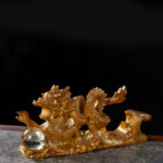 Buddha Stones Year Of The Dragon Color Changing Resin Horse Luck Tea Pet Home Figurine Decoration Decorations BS 4