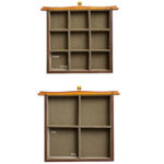 Buddha Stones Vintage Large Capacity Wooden Jewelry Box Jewelry Storage Box With Mirror Jewelry Box BS 15