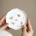 Buddha Stones White Porcelain Flowers Ceramic Gaiwan Sancai Teacup Kung Fu Tea Cup And Saucer With Lid Cup BS 7