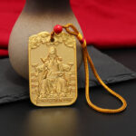 Buddha Stones Feng Shui Auspicious Star Wenchang Pen Pagoda Koi Fish Car Hanging Decoration Car Hanging Decoration BS Emperor Wenchang&Wenchang Tower String