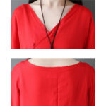 Buddha Stones V-Neck Midi Tunic Dress Wide Leg Pants Meditation Zen Practice Dance Clothing - image 17