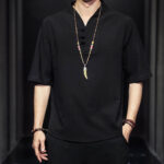 Buddha Stones Casual Summer Half Sleeve Shirt Cotton Men Clothing - image 10