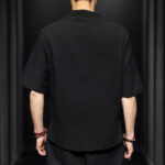 Buddha Stones Casual Summer Half Sleeve Shirt Cotton Men Clothing - image 11
