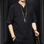 Buddha Stones Casual Summer Half Sleeve Shirt Cotton Men Clothing - image 14