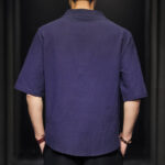Buddha Stones Casual Summer Half Sleeve Shirt Cotton Men Clothing - image 27