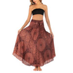Buddha Stones Two Style Wear Boho Compass Rose Flower Skirt Dress - image 36