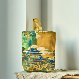Buddha Stones Immortal Pavilions Roses Canvas Handbag Handbags BS Immortal Pavilions 15*8*22cm